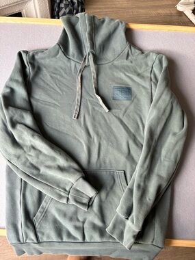 PUMA Olive Green High Neck Pullover Sweatshirt